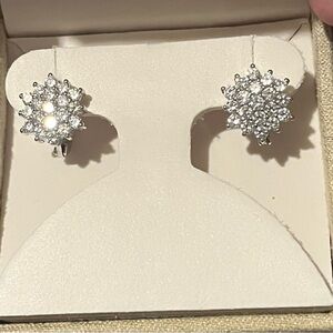 Silver Floral Design Earrings